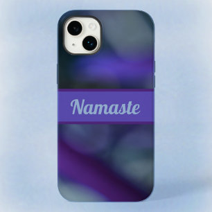 Abstrato de Chic Boho Azul Roxo com Nome
