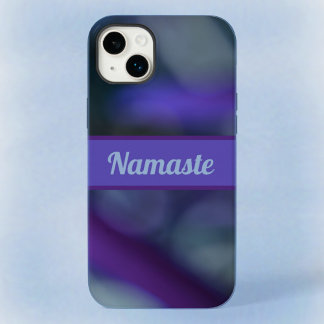 Abstrato de Chic Boho Azul Roxo com Nome