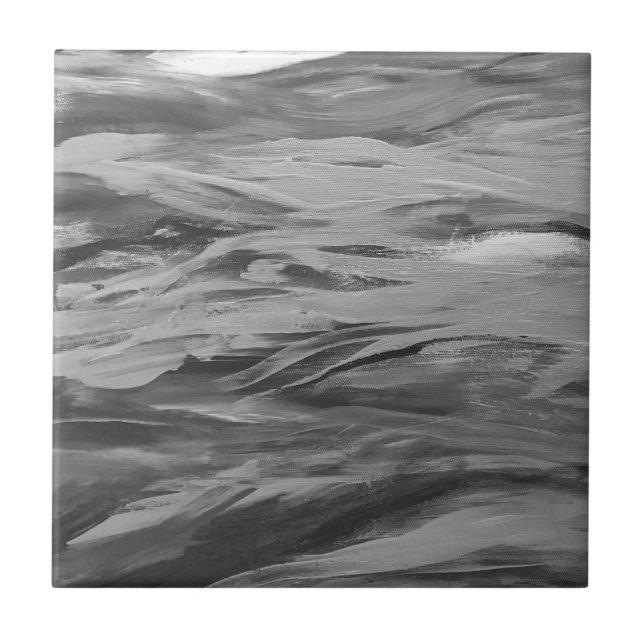 Abstrato De Cinza Clara Padrão Moderno Cerâmico Ti (Frente)