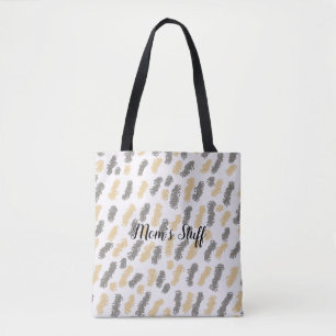 Abstrato de Cinza de de taupe Tote por © Cathy Tho