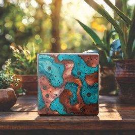 Abstrato de cobre e Turquesa
