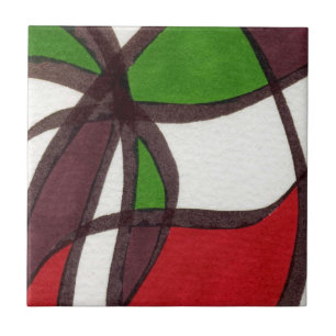 abstrato, de cor verde e vermelho, de cor verde