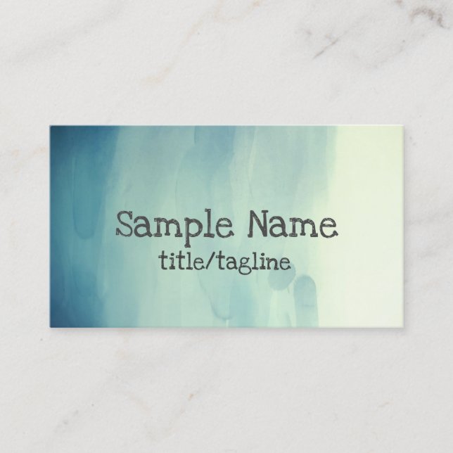 abstrato de de aquarela modelo de cartão de negóci (Frente)