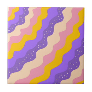 Abstrato de estribo celestial amarelo púrpura