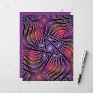 Abstrato de Fantasia Colorida Fractal Roxo