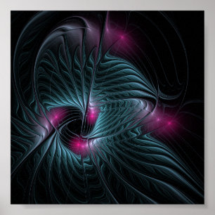 Abstrato de Fantasy Fractal Poster