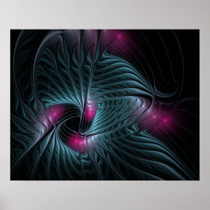 Abstrato de Fantasy Fractal Poster