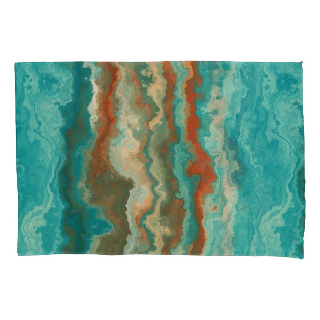 Abstrato de ferrugem e turquesa (Frente)