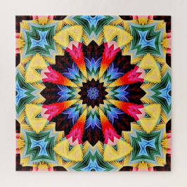 Abstrato de Flor Amarelo Quebra-cabeça de Vidro