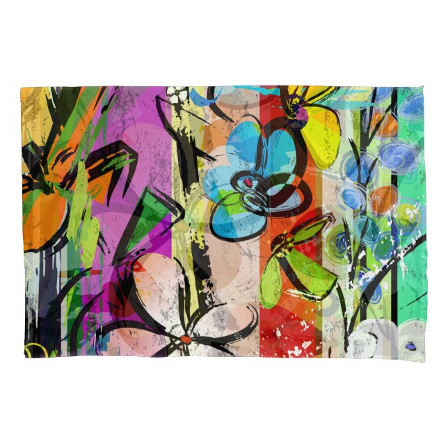 Abstrato de Flores, Composição de Linhas Geométric (Frente)