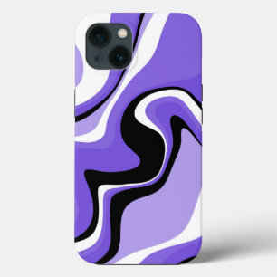 Abstrato de Fluido Preto, Branco e Puro