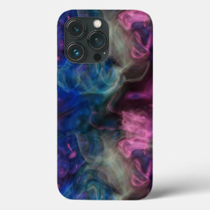 abstrato de fumo rosa e azul