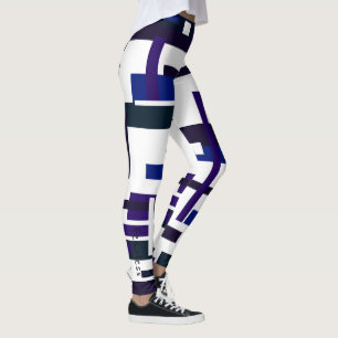 Abstrato de Geometria Funky Leggings Inúteis
