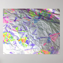 Abstrato de Impressão de Arte Moderna com Escrivaç