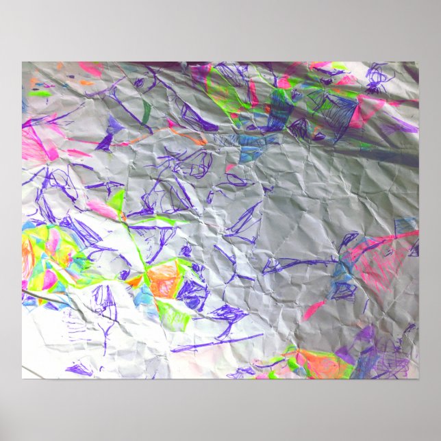 Abstrato de Impressão de Arte Moderna com Escrivaç (Frente)