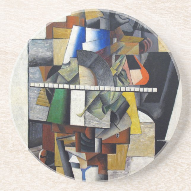 Abstrato de Kazimir Malevich Porta copos Sandstone (Frente)