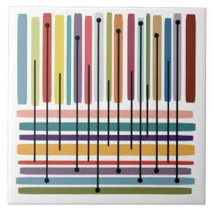 Abstrato de Linhas Simples Colorido