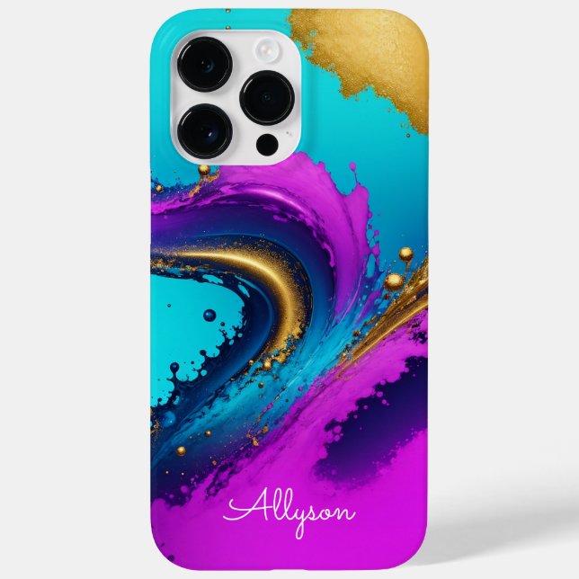 Abstrato de Líquido Dinâmico, Nome do Script Branc (Verso)