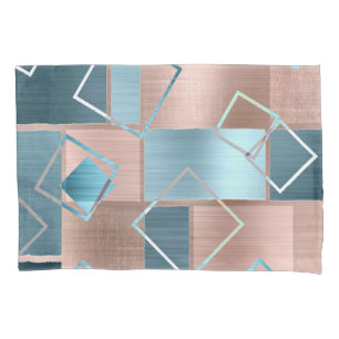 Abstrato de luxo Blush Rosa Dourado e Teatro Geo