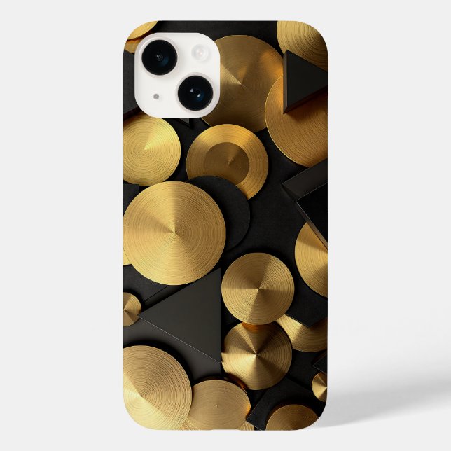 Abstrato de luxo geométrico de ouro (Verso)
