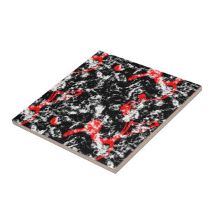 Abstrato de mármore vermelho, branco e preto