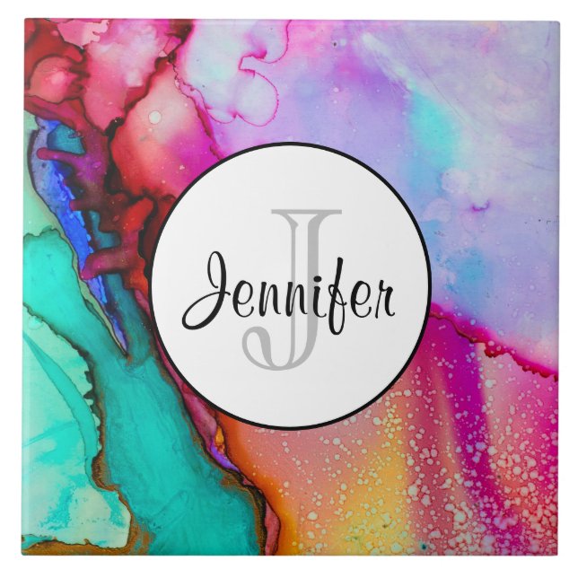 Abstrato de moderno para Marble Watercolor Design (Frente)