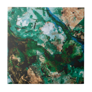 Abstrato de muss Agate Green Crystal Geode