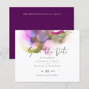 Abstrato de Orçamento Casamento Roxo-Arco-Íris