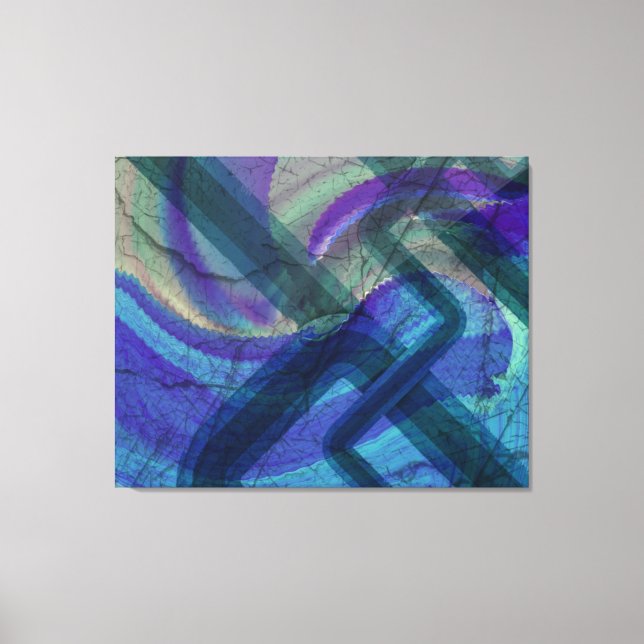 Abstrato de Paisagem Industrial com canvas estendi (Frente)