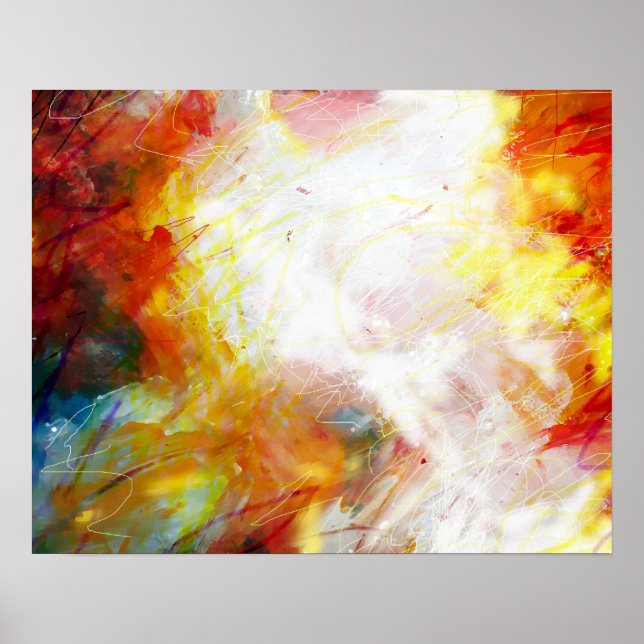 Abstrato de pintura moderna Impressão de arte (Frente)