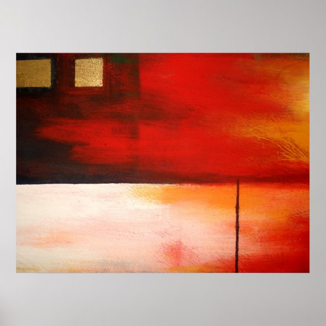 Abstrato de pintura original Poster de arte modern (Frente)
