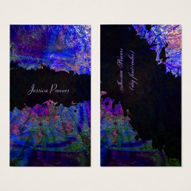 Abstrato de PixDezines/cobalto/índigo/textura metá (Frente & Verso)