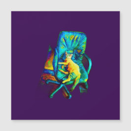 Abstrato de placa magnética com cores roxas de gat