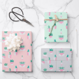 Abstrato De Plantas Suculentas De Cactus Pastel