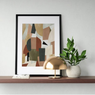 Abstrato de poster de de Aquarela Arte Geométrica 