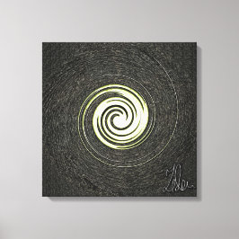 Abstrato de preto e dourado, canvas esticada