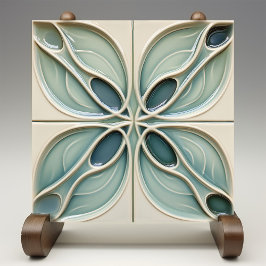 Abstrato de Taupe Teal Moderno