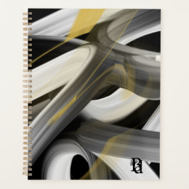 Abstrato de Tendência do Planejador Arte Preta Dou