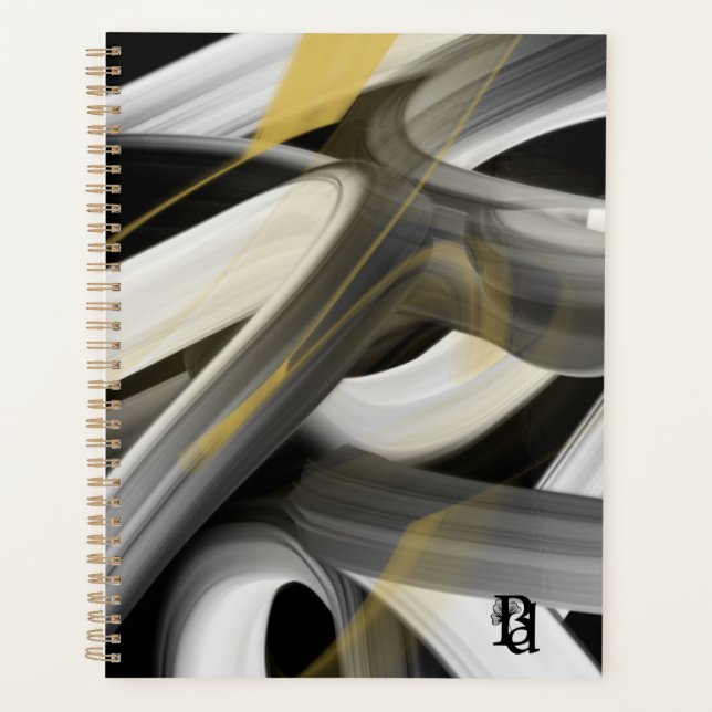 Abstrato de Tendência do Planejador Arte Preta Dou (Frente)