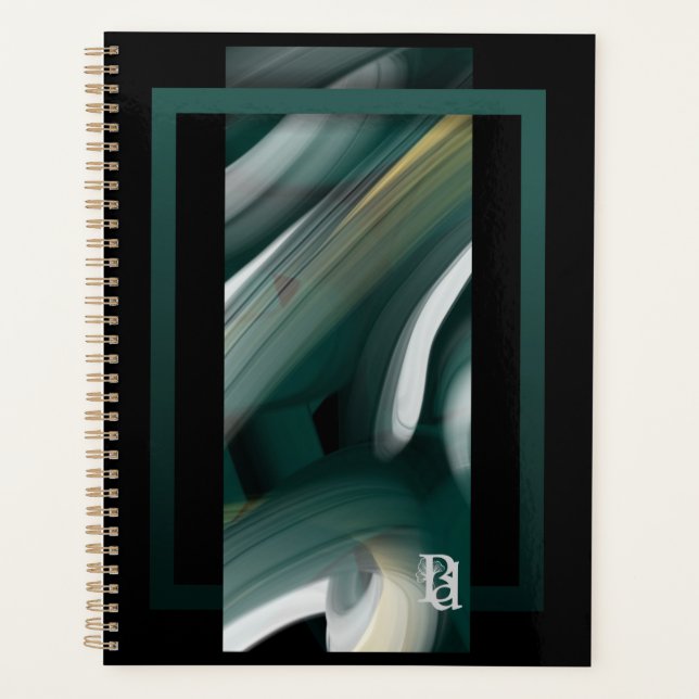 Abstrato de Tendência do Planejador Arte Preta Ver (Frente)