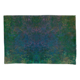 Abstrato de Tinta Verde Escura e Azul