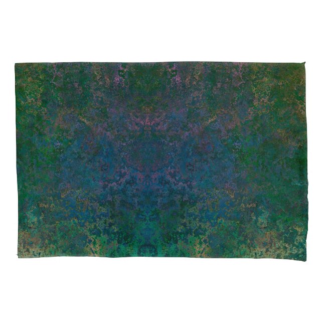 Abstrato de Tinta Verde Escura e Azul (Frente)