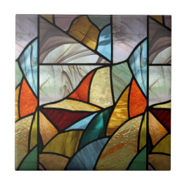 Abstrato de Vidro com Vidro Multicolor