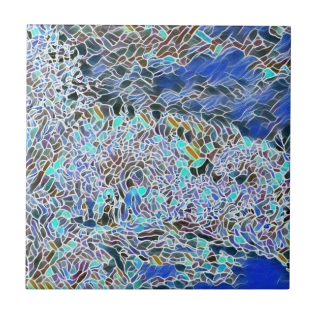 Abstrato de vidro de lavanda de blues (Frente)