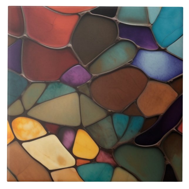 Abstrato de vidro do mosaico do fogo do ar da Terr (Frente)