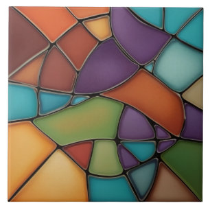 Abstrato de vidro do mosaico do fogo do ar da Terr