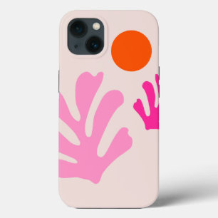 Abstrato deixa formas modernas cor-de-laranja cor-
