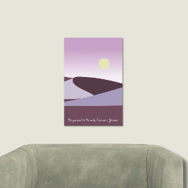 Abstrato Desert Landscape Purple Art Poster