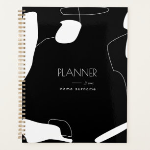 Abstrato, Design do Planejador Preto e Branco
