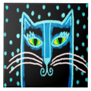 Abstrato Digital Black Cat Painting